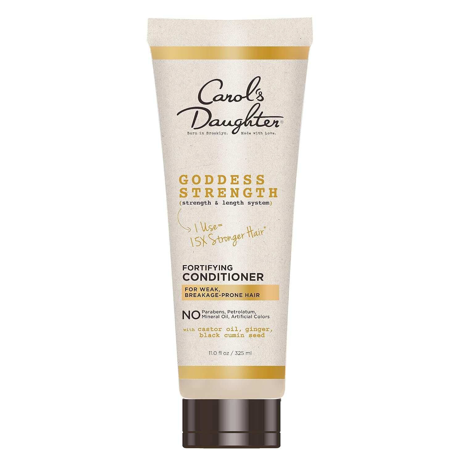 Carol’s Daughter Goddess Strength Fortifying Conditioner For Wavy, Coily and Curly Hair, Sulfate Free Conditioner with Castor Oil for Weak Hair, 11 Fl Oz