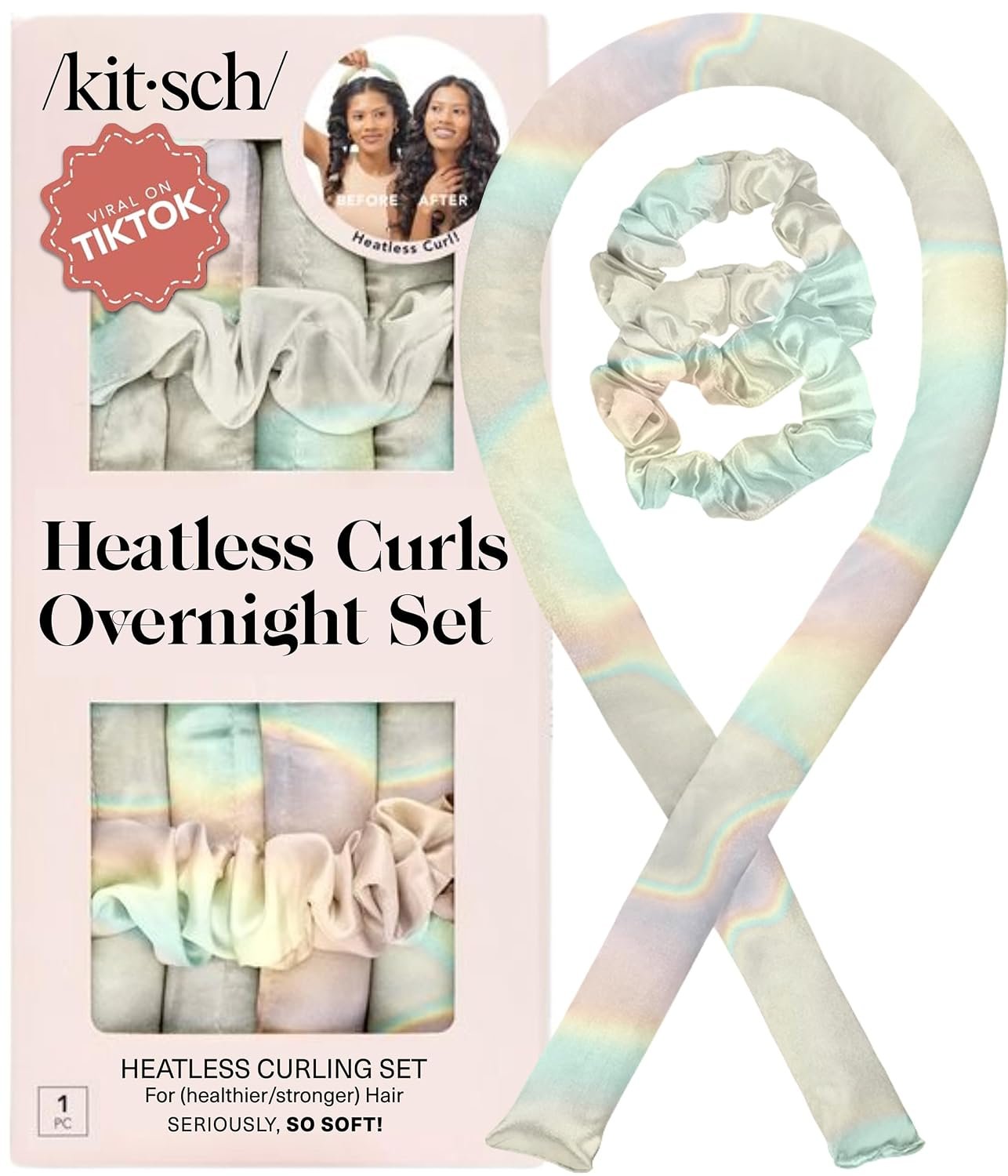 Kitsch Satin Heatless Curls Overnight Set – Aura