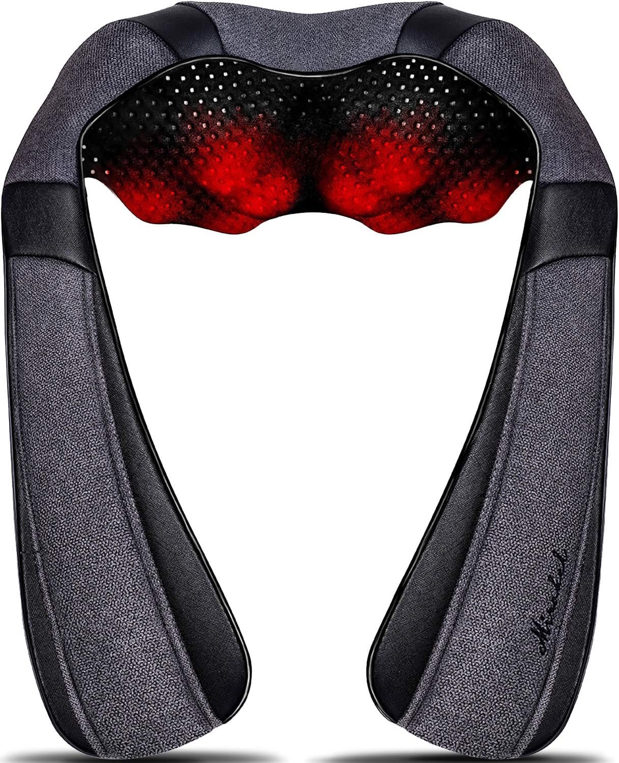 Mirakel Heat Neck Massager for Pain Relief Deep Tissue – Gift for Women Men