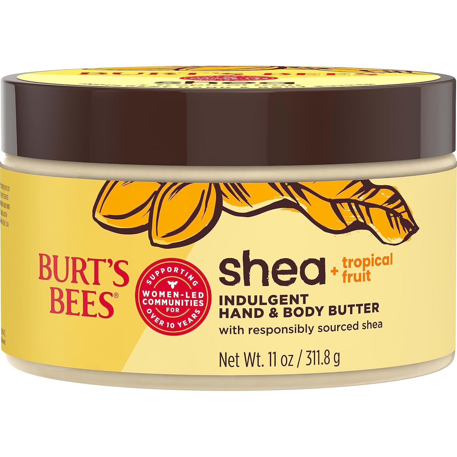 Burt’s Bees Shea + Tropical Fruit Indulgent Hand and Body Butter, 11 oz.