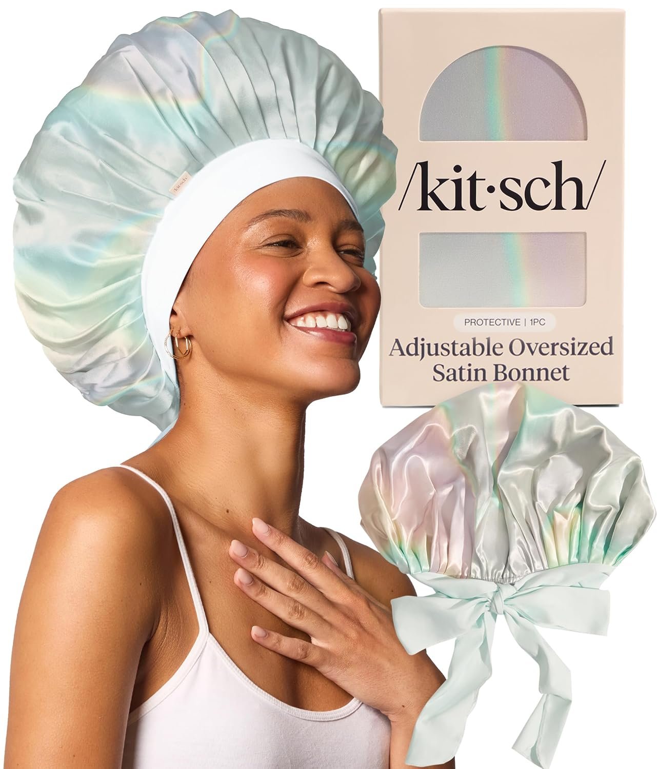 Kitsch XL Satin Bonnet for Sleeping – Aura