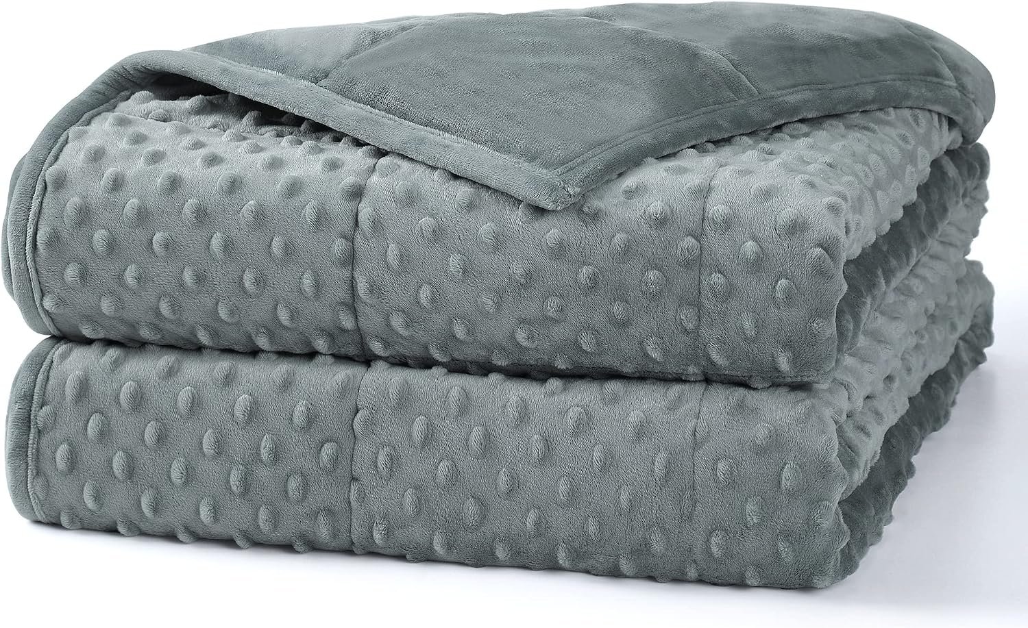 Alomidds Weighted Blanket for Adults 15lbs Queen 60″x80″ Minky Grey