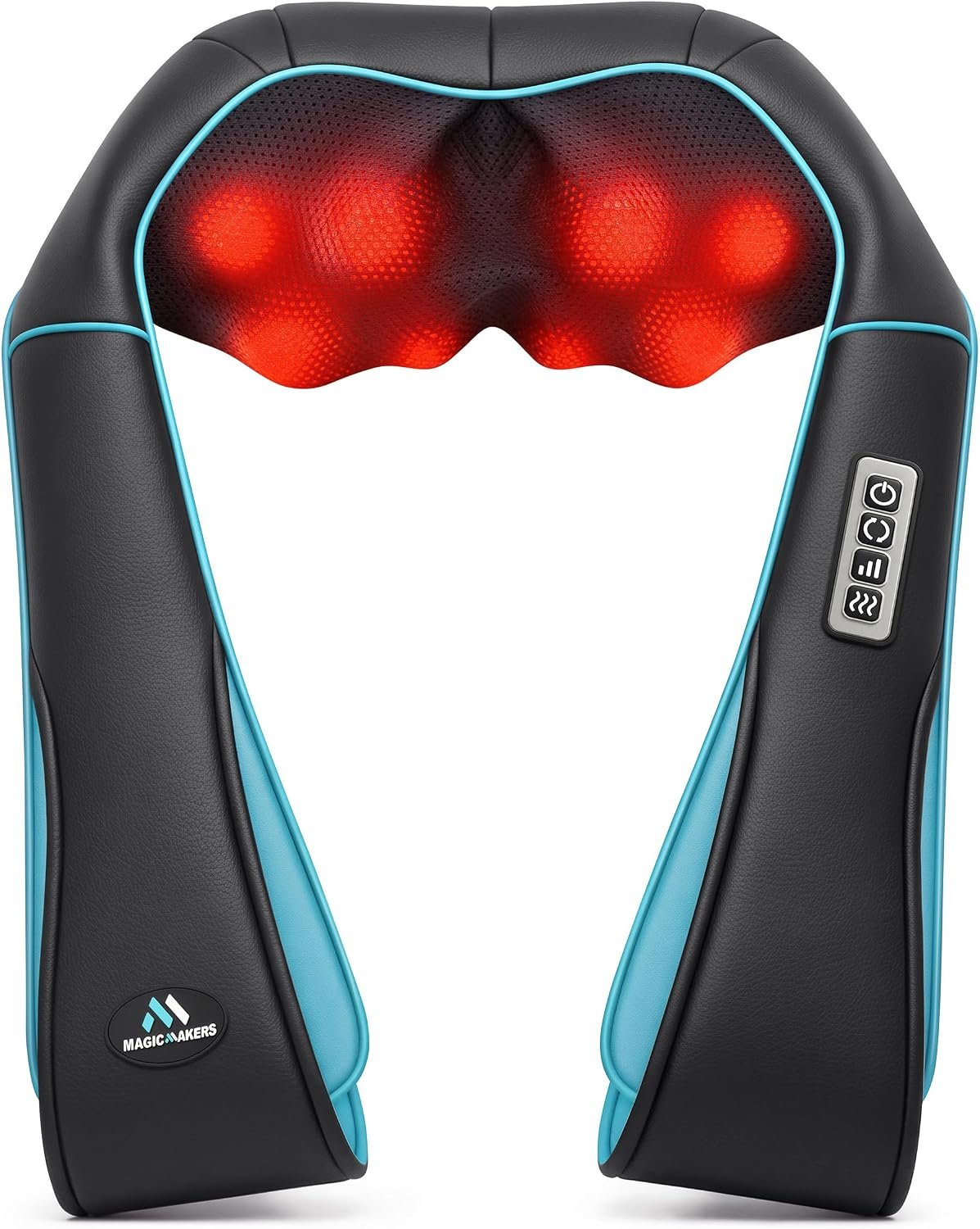 MagicMakers Shiatsu Neck Massager with Heat for Pain Relief Deep Tissue
