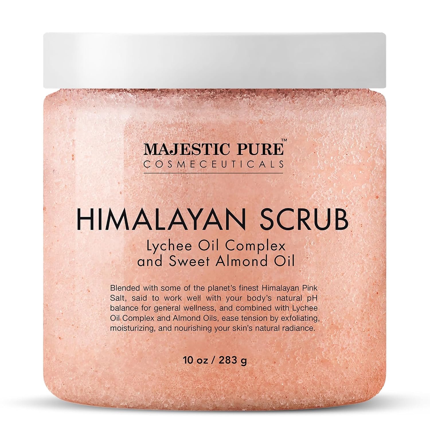 Majestic Pure Himalayan Salt Body Scrub, 10 Oz