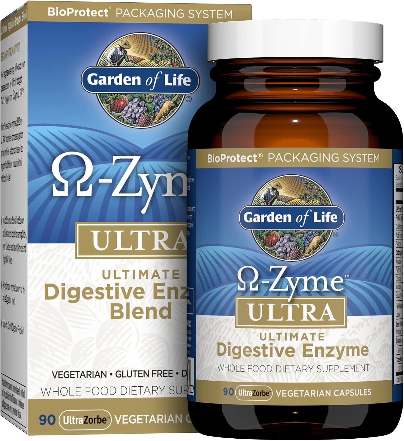 Garden of Life Omega-Zyme Ultra, Enzymes for Digestion, 90 Capsules