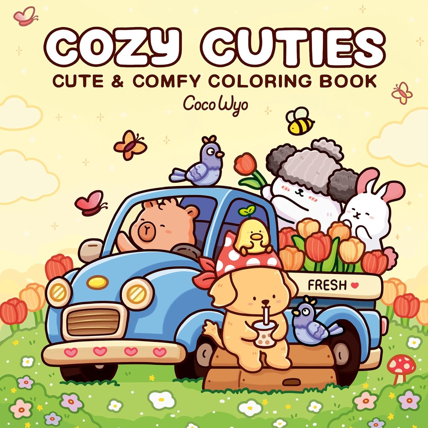 Cozy Cuties: Coloring Book for Adults and Kids (Cozy Spaces Coloring)