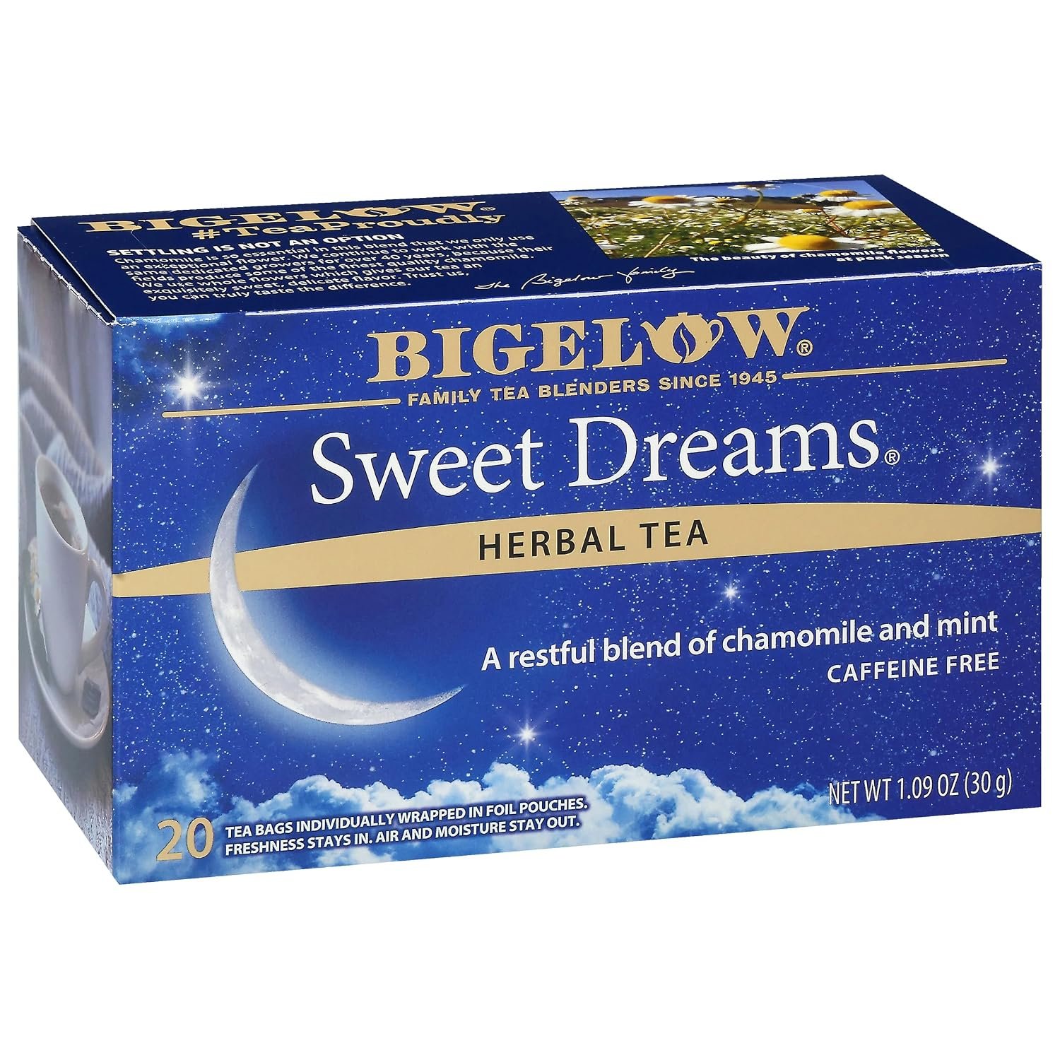 Bigelow Sweet Dreams Herbal Tea Bags, 20 Count (Pack of 6)